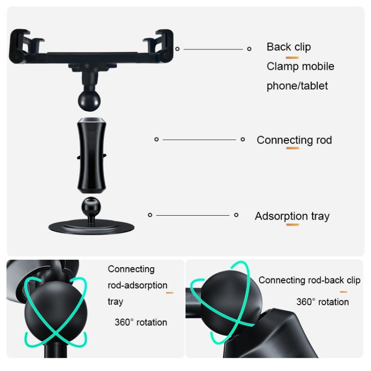 Widened Double-stretch Rotating Suction Cup General Car Bracket