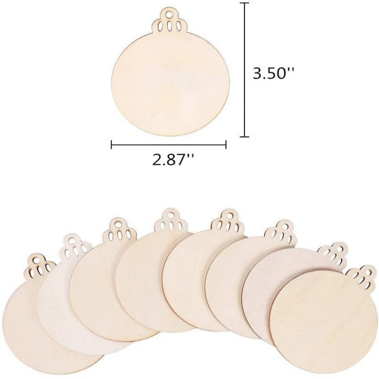 10pcs/Set Wood Chip Hand-Painted Christmas Tree Props Christmas Pendants