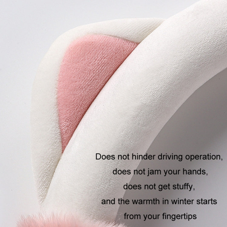 38cm Winter Plush Warm Car Cute Steering Wheel Cover
