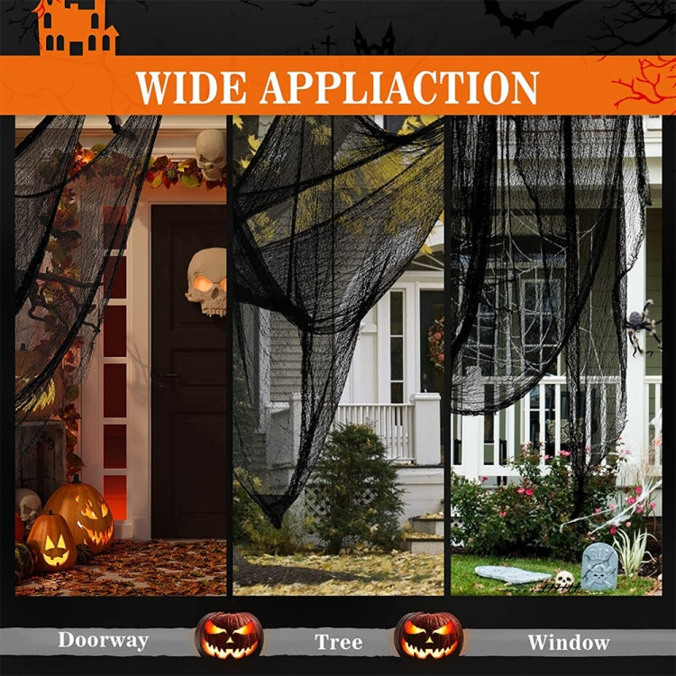 76 x 183cm Halloween Gauze Roving Polyester Cotton Haunted House DIY Decorative Gauze