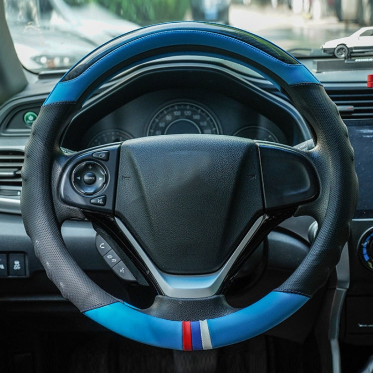 38cm Microfiber Leather Sports Colorful Car Steering Wheel Cover