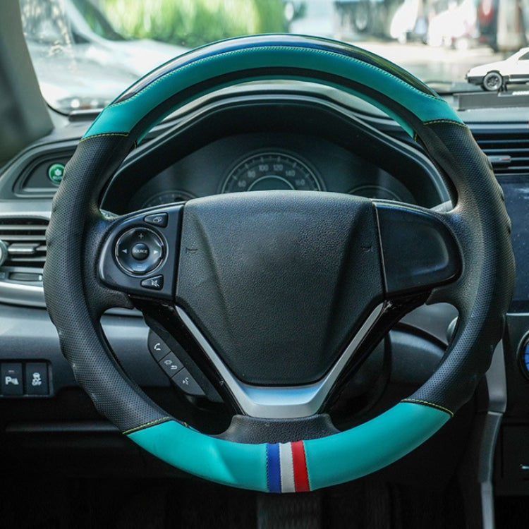 38cm Microfiber Leather Sports Colorful Car Steering Wheel Cover