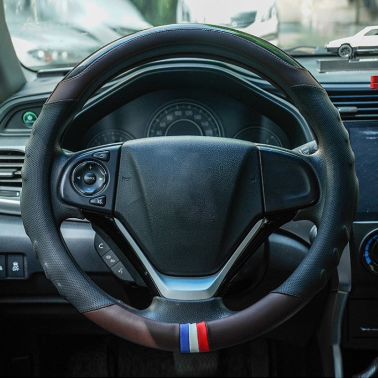 38cm Microfiber Leather Sports Colorful Car Steering Wheel Cover