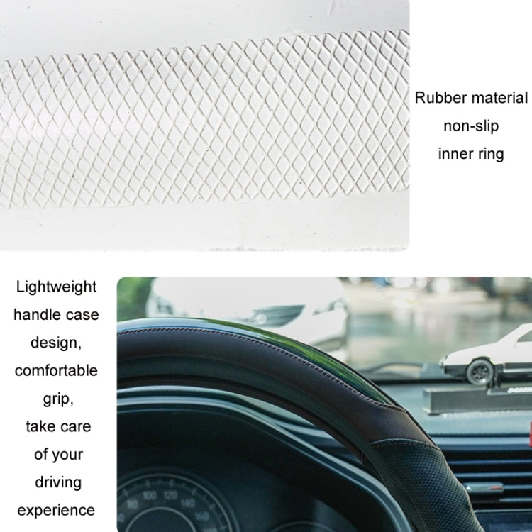 38cm Microfiber Leather Sports Colorful Car Steering Wheel Cover