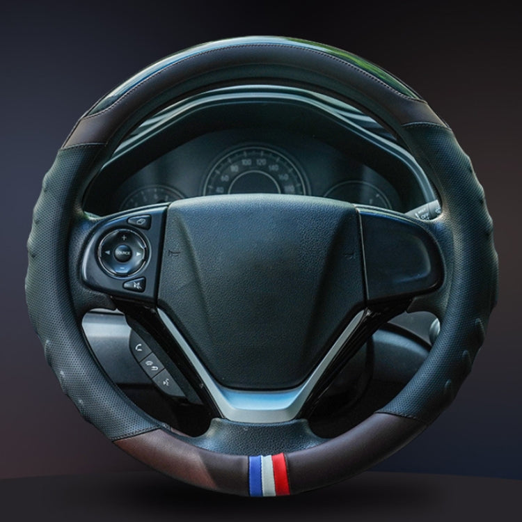 38cm Microfiber Leather Sports Colorful Car Steering Wheel Cover