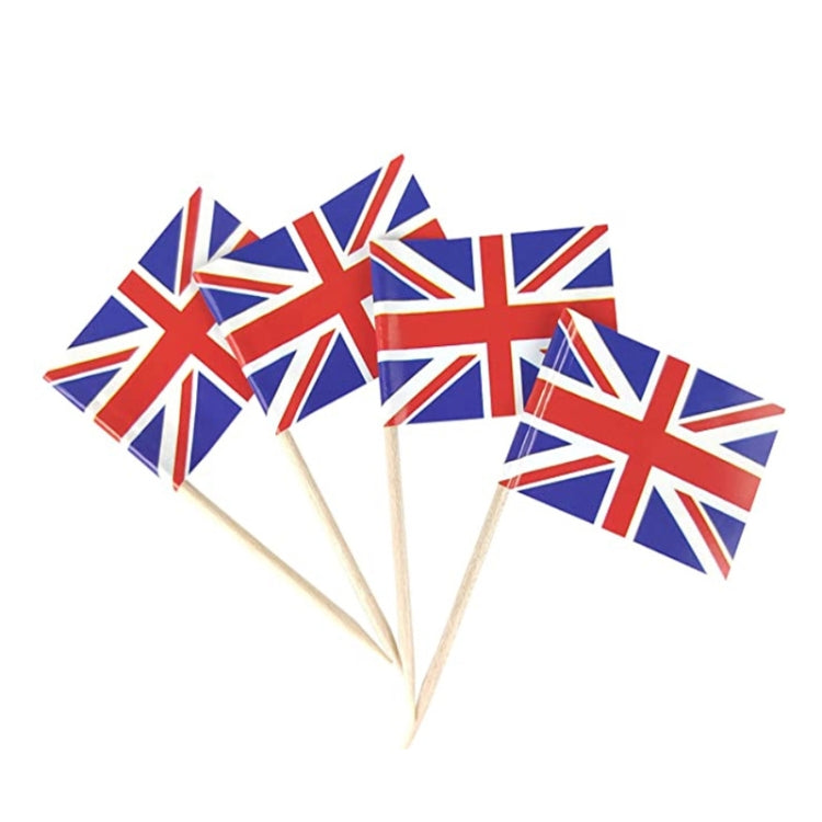 100pcs/pack 65mm National Flag Toothpick  Cupcake Toppers Cocktail Sticks
