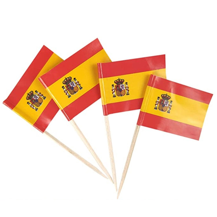 100pcs/pack 65mm National Flag Toothpick  Cupcake Toppers Cocktail Sticks