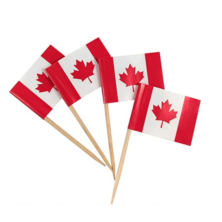 100pcs/pack 65mm National Flag Toothpick  Cupcake Toppers Cocktail Sticks