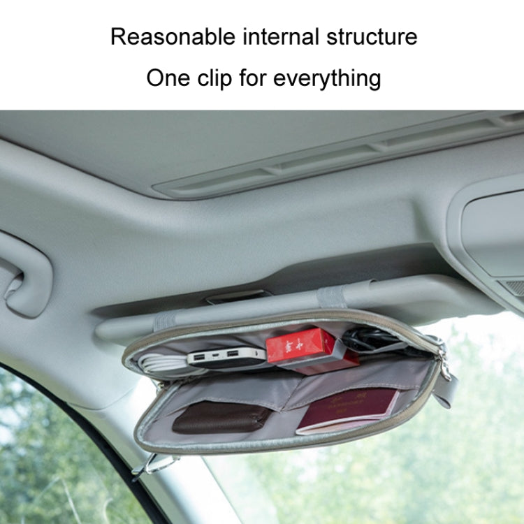 Car Driver License Storage Bag Sun Visor Sunglasses Card Holder