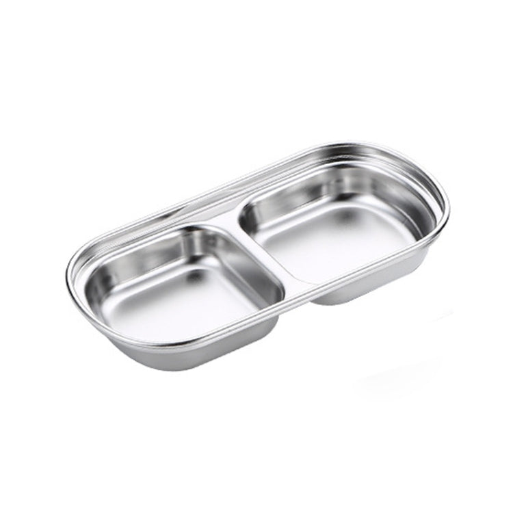 Stainless Steel Square Sauce Dish Hotpot Seasoning Disc Barbecue Tableware