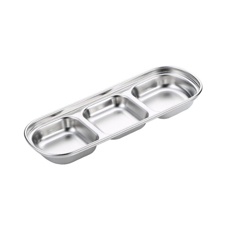 Stainless Steel Square Sauce Dish Hotpot Seasoning Disc Barbecue Tableware