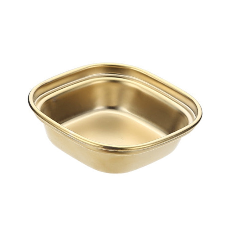 Stainless Steel Square Sauce Dish Hotpot Seasoning Disc Barbecue Tableware