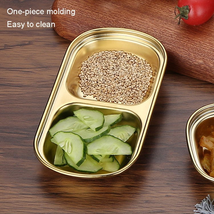 Stainless Steel Square Sauce Dish Hotpot Seasoning Disc Barbecue Tableware