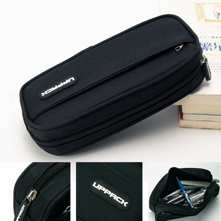 UPPACK Large Capacity Canvas Waterproof Pencil Case Student Stationery Bag