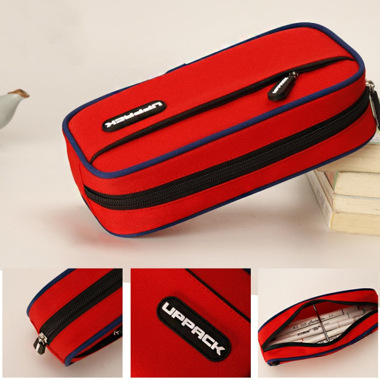 UPPACK Large Capacity Canvas Waterproof Pencil Case Student Stationery Bag