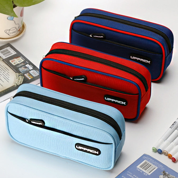 UPPACK Large Capacity Canvas Waterproof Pencil Case Student Stationery Bag
