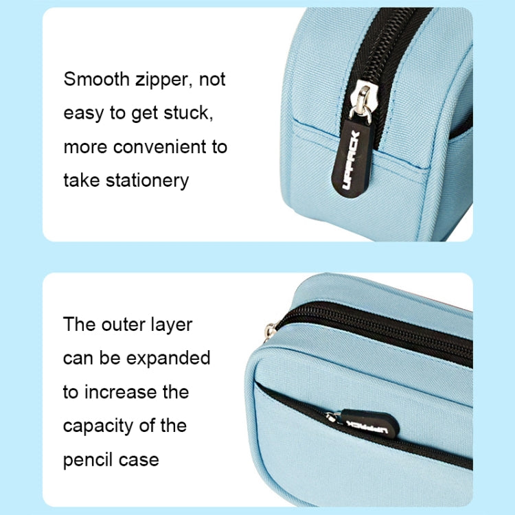 UPPACK Large Capacity Canvas Waterproof Pencil Case Student Stationery Bag