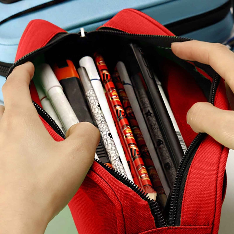 UPPACK Large Capacity Canvas Waterproof Pencil Case Student Stationery Bag