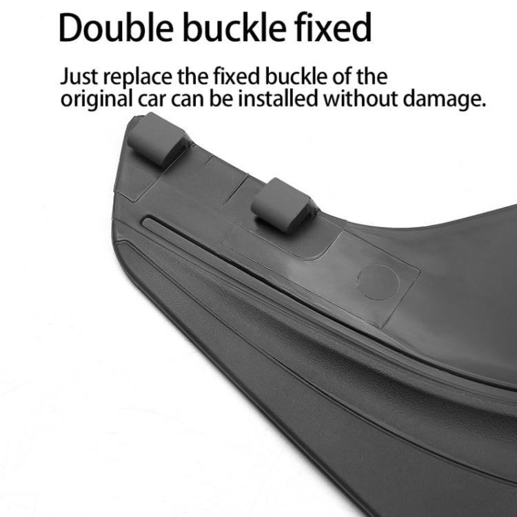 4pcs /Set Splash Guards Matte Fender No Drilling Required Upgraded PP Material, For Tesla Model Y, For Tesla Model 3