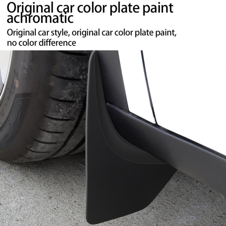 4pcs /Set Splash Guards Matte Fender No Drilling Required Upgraded PP Material, For Tesla Model Y, For Tesla Model 3