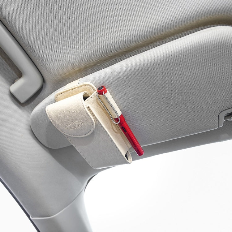 Car Glasses Clip Sun Visor Installation Sundry Storage Bag