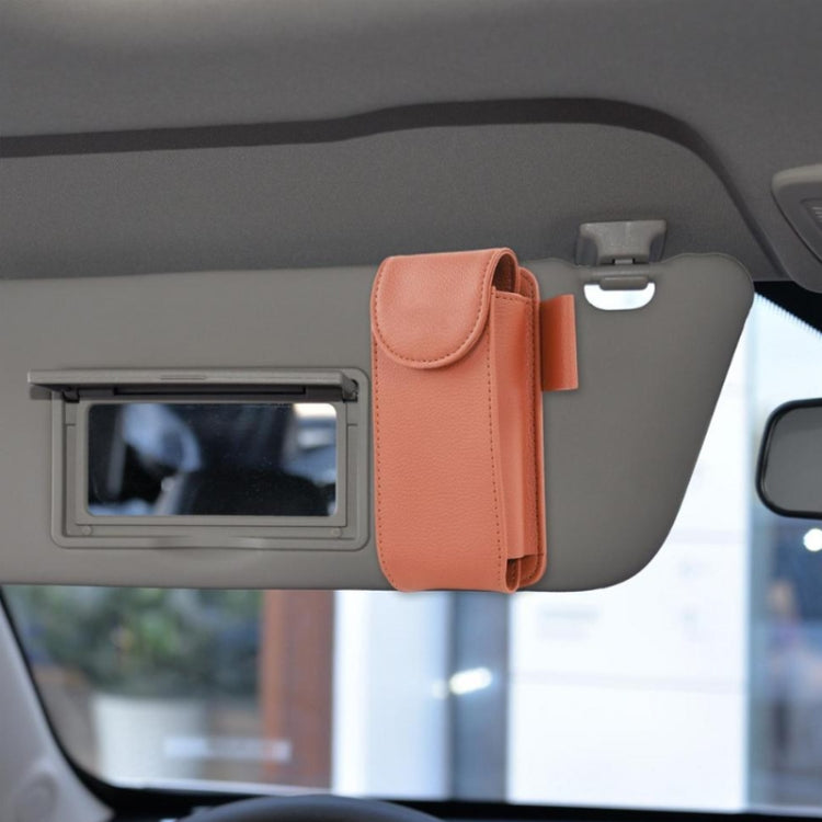 Car Glasses Clip Sun Visor Installation Sundry Storage Bag