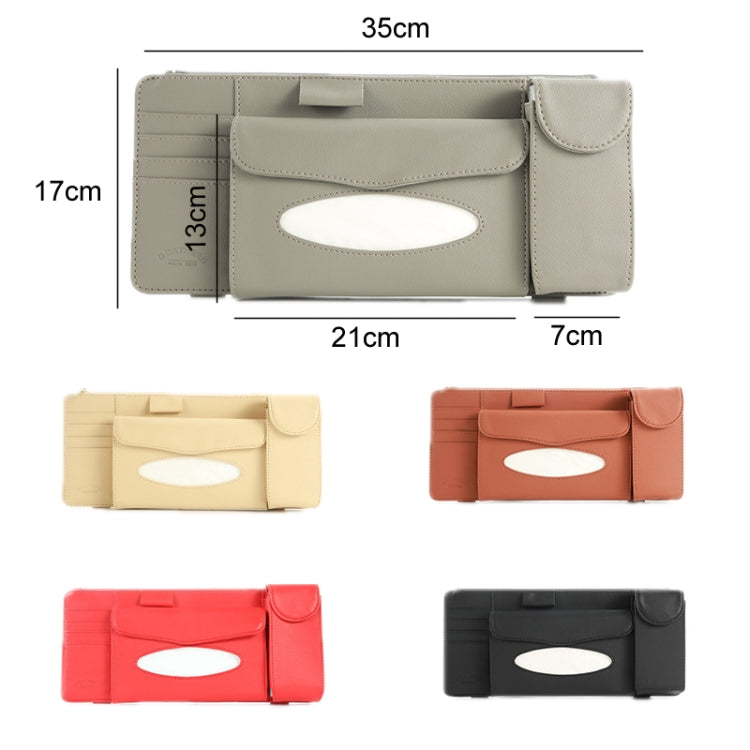 Car Tissue Box Multifunctional Hanging Sun Visor Glasses Card Holder
