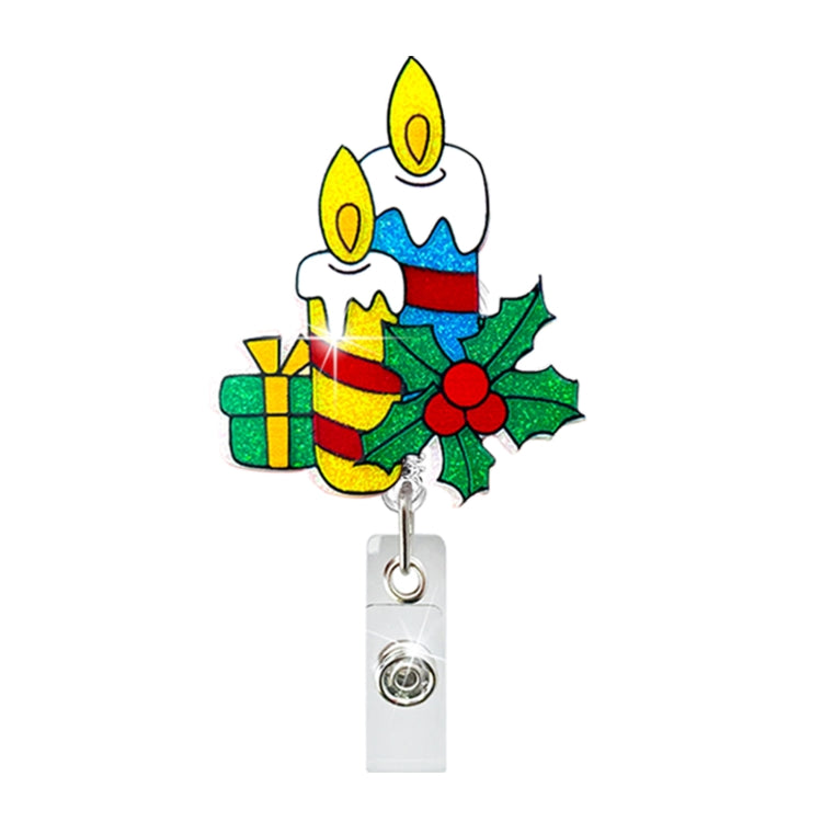 68cm Christmas Cartoon Pull Badge Reel Rotatable Certificate Buckle