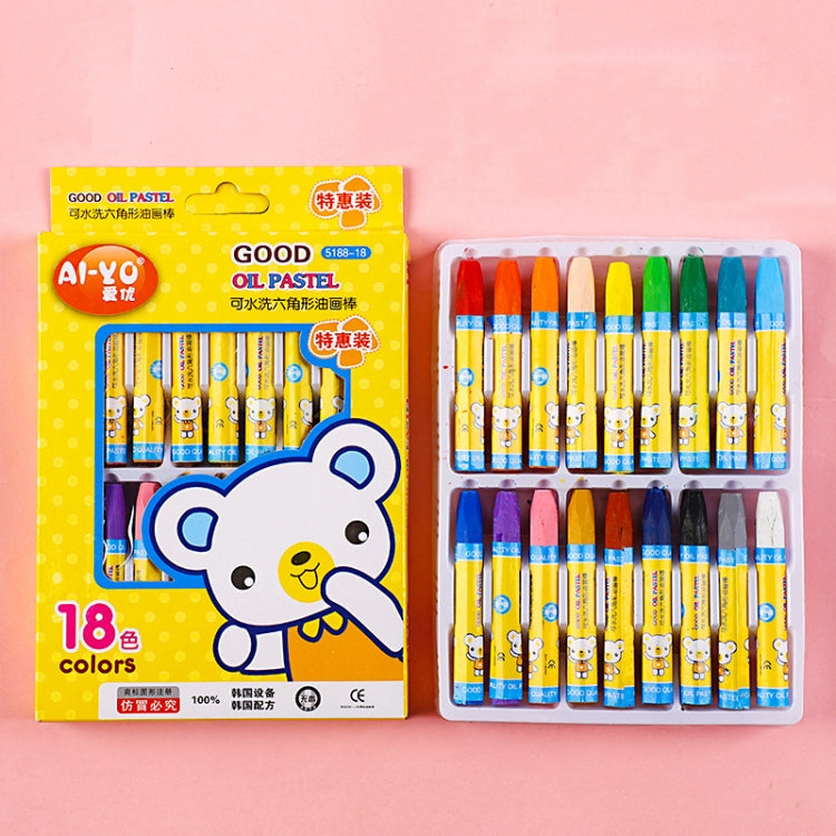 AIYO Washable Painting Crayons Childrens Oil Paint Stick Set