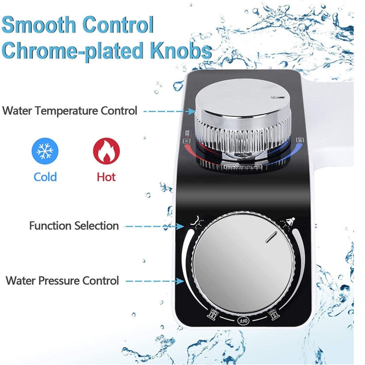 Bidet Toilet Seat Attachment With Hot & Cold Double Nozzle Personal Hygiene