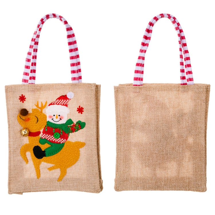 Christmas Decoration Riding Deer Tote Bag Kids Candy Cartoon Gift Bag