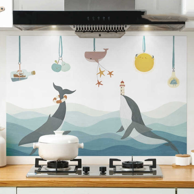 90x30cm Small Kitchen Stove Tile Oil Smoke Stickers  Waterproof And Anti Oil Stain Cartoon Wallpaper