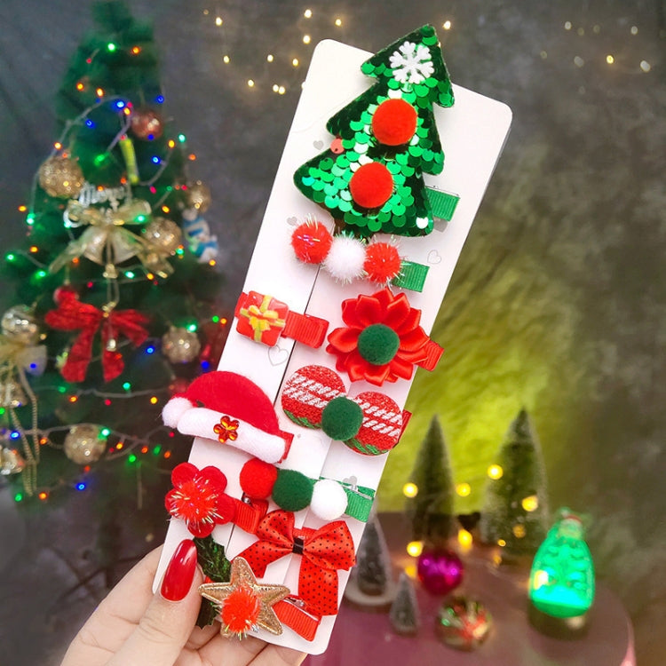 10-in-1 Children Hairpin Set Cute Girls Christmas Hairpins