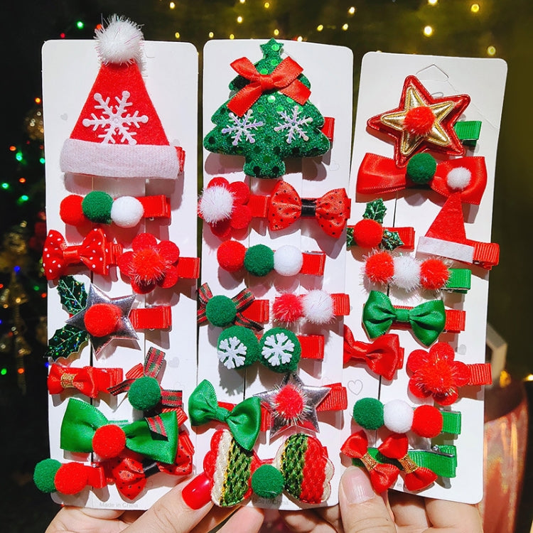 10-in-1 Children Hairpin Set Cute Girls Christmas Hairpins