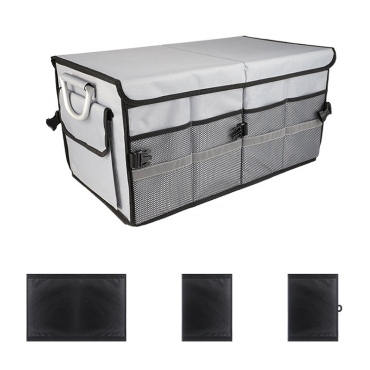 Car Trunk Storage Box Oxford Cloth Folding Organizer With Reflective Strips