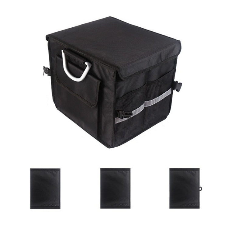 Car Trunk Storage Box Oxford Cloth Folding Organizer With Reflective Strips