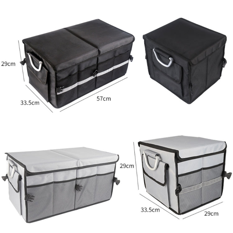 Car Trunk Storage Box Oxford Cloth Folding Organizer With Reflective Strips