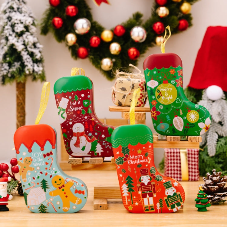 Christmas Tree Decoration Pendants Christmas Stock Shaped Tinplate Gift Box