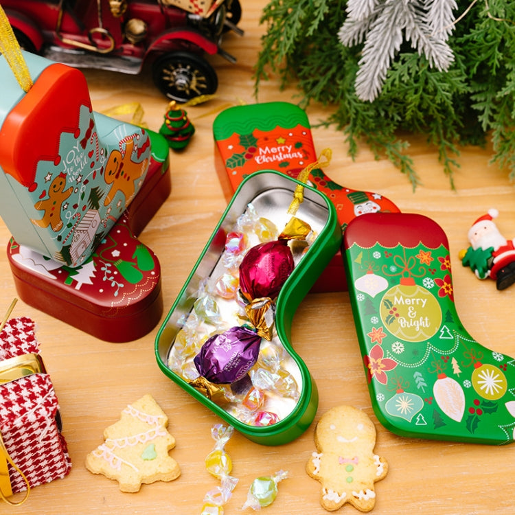 Christmas Tree Decoration Pendants Christmas Stock Shaped Tinplate Gift Box