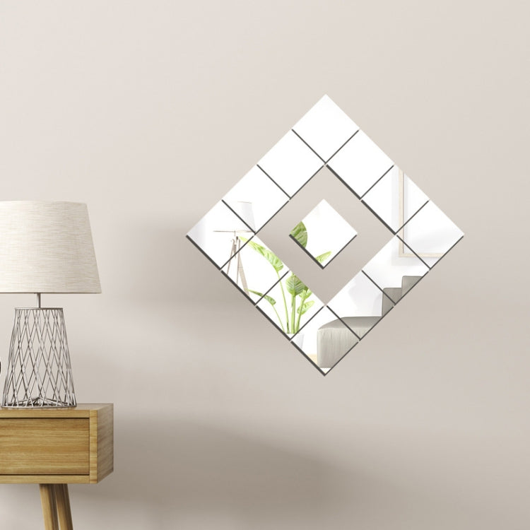 Acrylic Mirror Square Stereo Wall Stickers Self-Adhesive Decorative Soft Mirror Right Angle Model