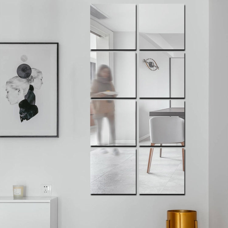 Acrylic Mirror Square Stereo Wall Stickers Self-Adhesive Decorative Soft Mirror Right Angle Model