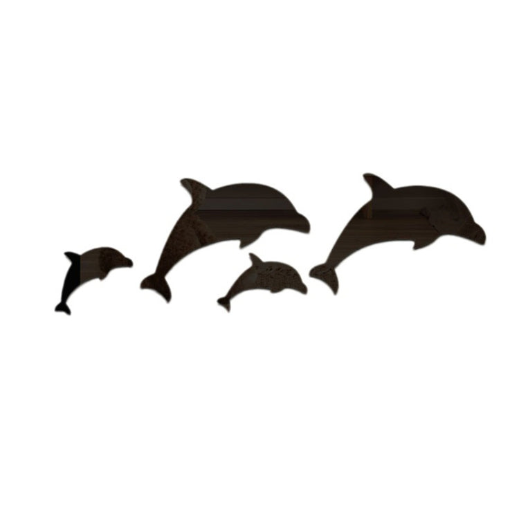 4pcs /Set Acrylic Dolphin Stereo Wall Stickers Home Wall Decoration