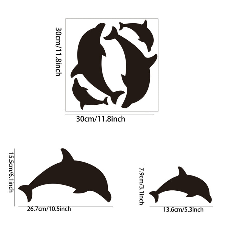 4pcs /Set Acrylic Dolphin Stereo Wall Stickers Home Wall Decoration
