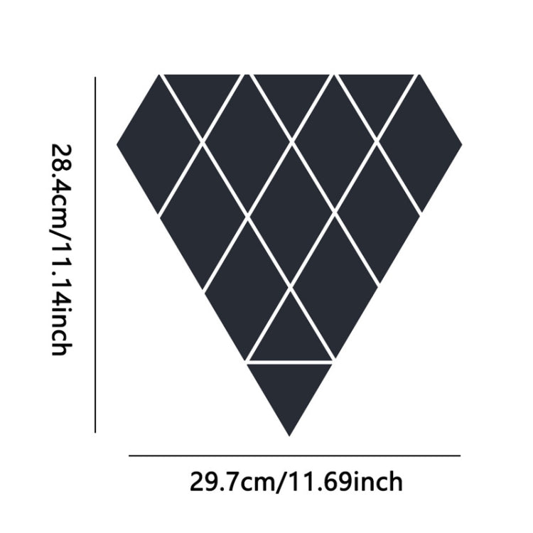 14pcs /Set Acrylic Diamond Mirror Stereo Wall Stickers Home Background Wall Decoration