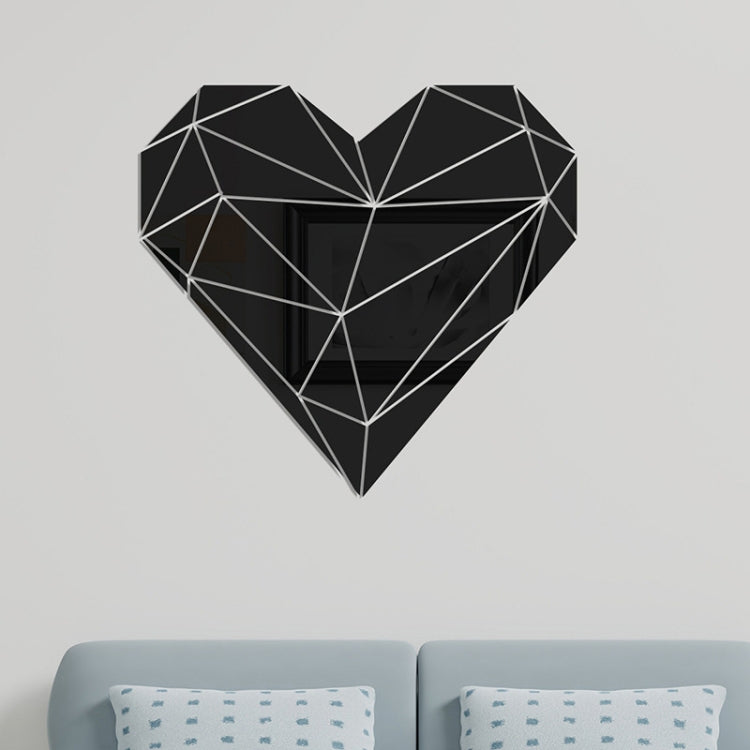27pcs /Set Acrylic Heart Shaped Mirror Wall Stickers Home Decoration Soft Mirror