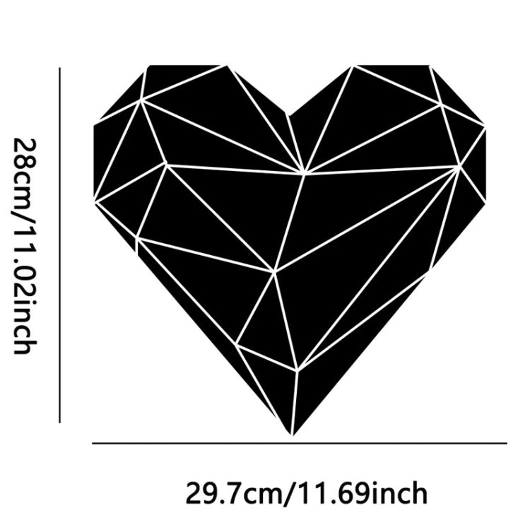 27pcs /Set Acrylic Heart Shaped Mirror Wall Stickers Home Decoration Soft Mirror