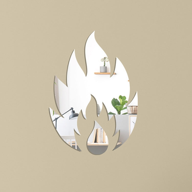 2pcs /Set Acrylic Flame Mirror Stereo Wall Stickers Home Decoration Soft Mirror