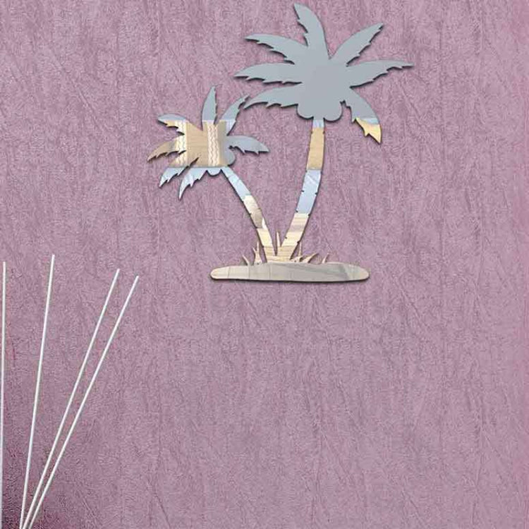 Acrylic Coconut Tree Mirror Stereo Wall Stickers Home Decoration Soft Mirror