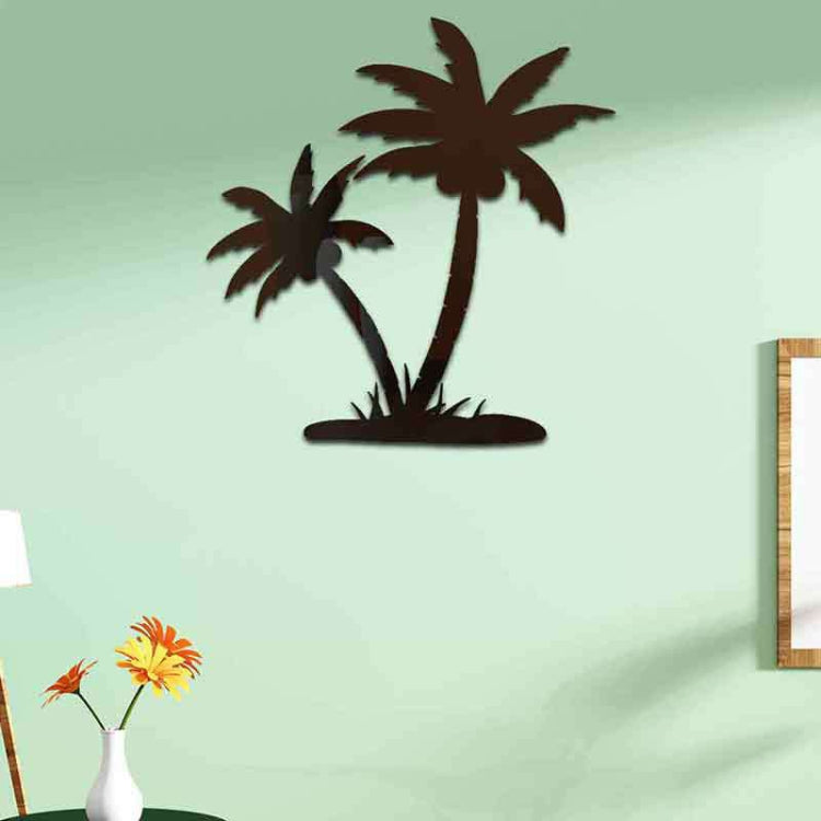 Acrylic Coconut Tree Mirror Stereo Wall Stickers Home Decoration Soft Mirror
