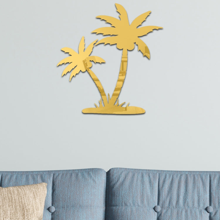 Acrylic Coconut Tree Mirror Stereo Wall Stickers Home Decoration Soft Mirror